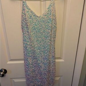 Sequin Embellished Dress - Multicolor